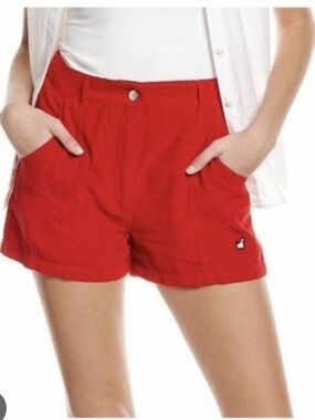 Frances Valentine Oyster Red Women's Corduroy Shorts. Size 8. EUC